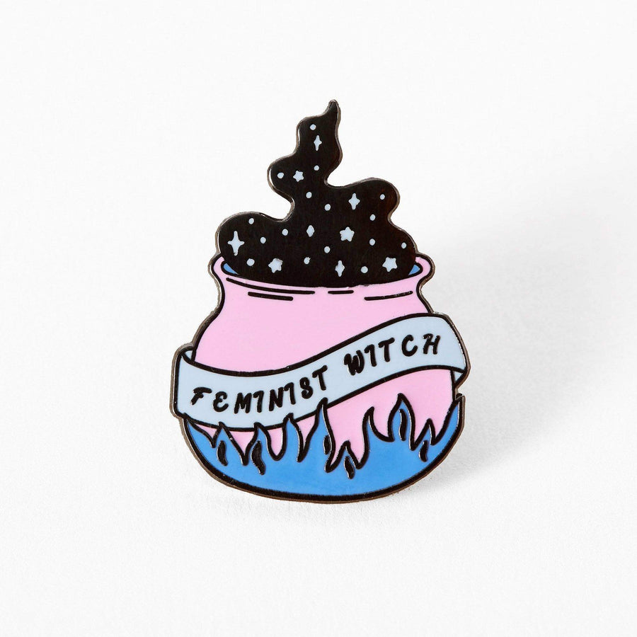 Punky Pins Feminist Witch Cauldron Enamel Pin