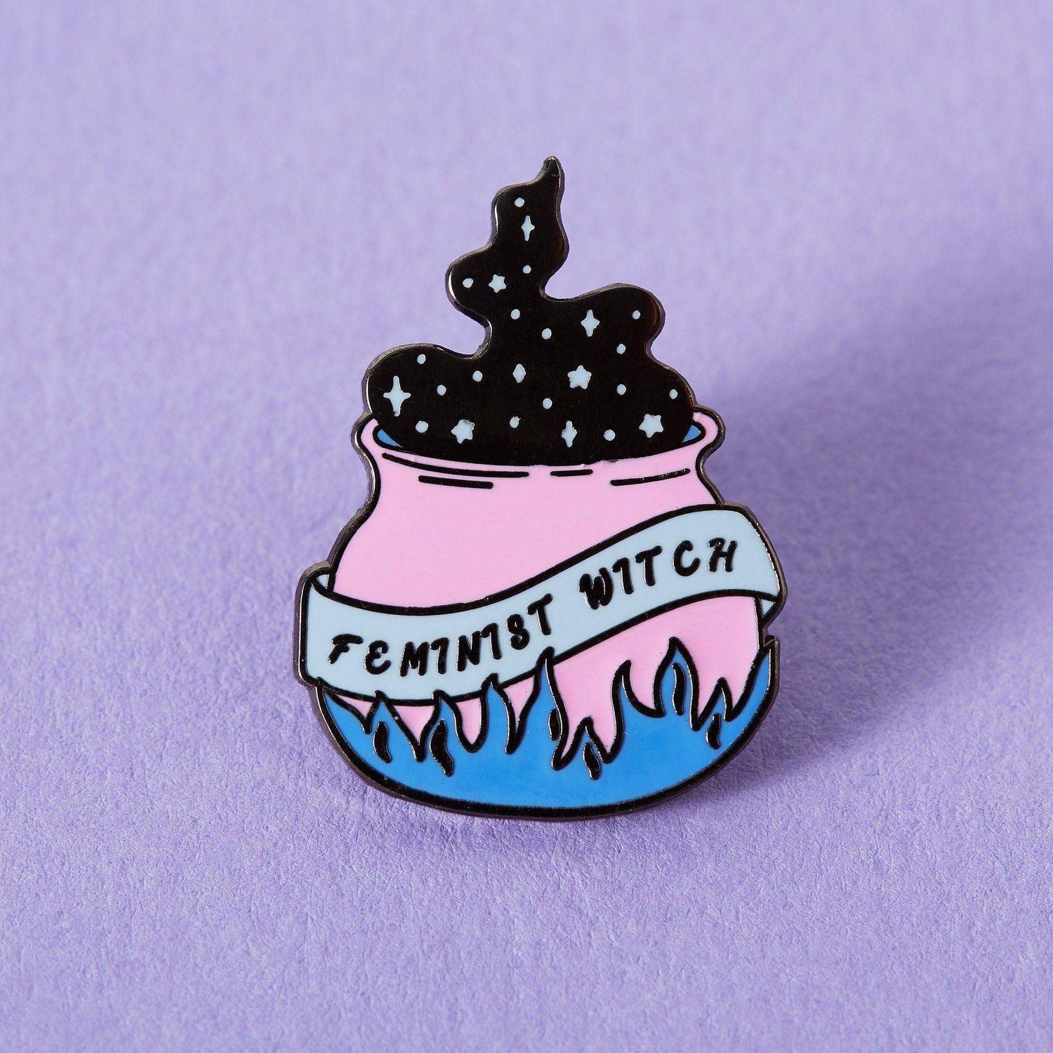 Punky Pins Feminist Witch Cauldron Enamel Pin