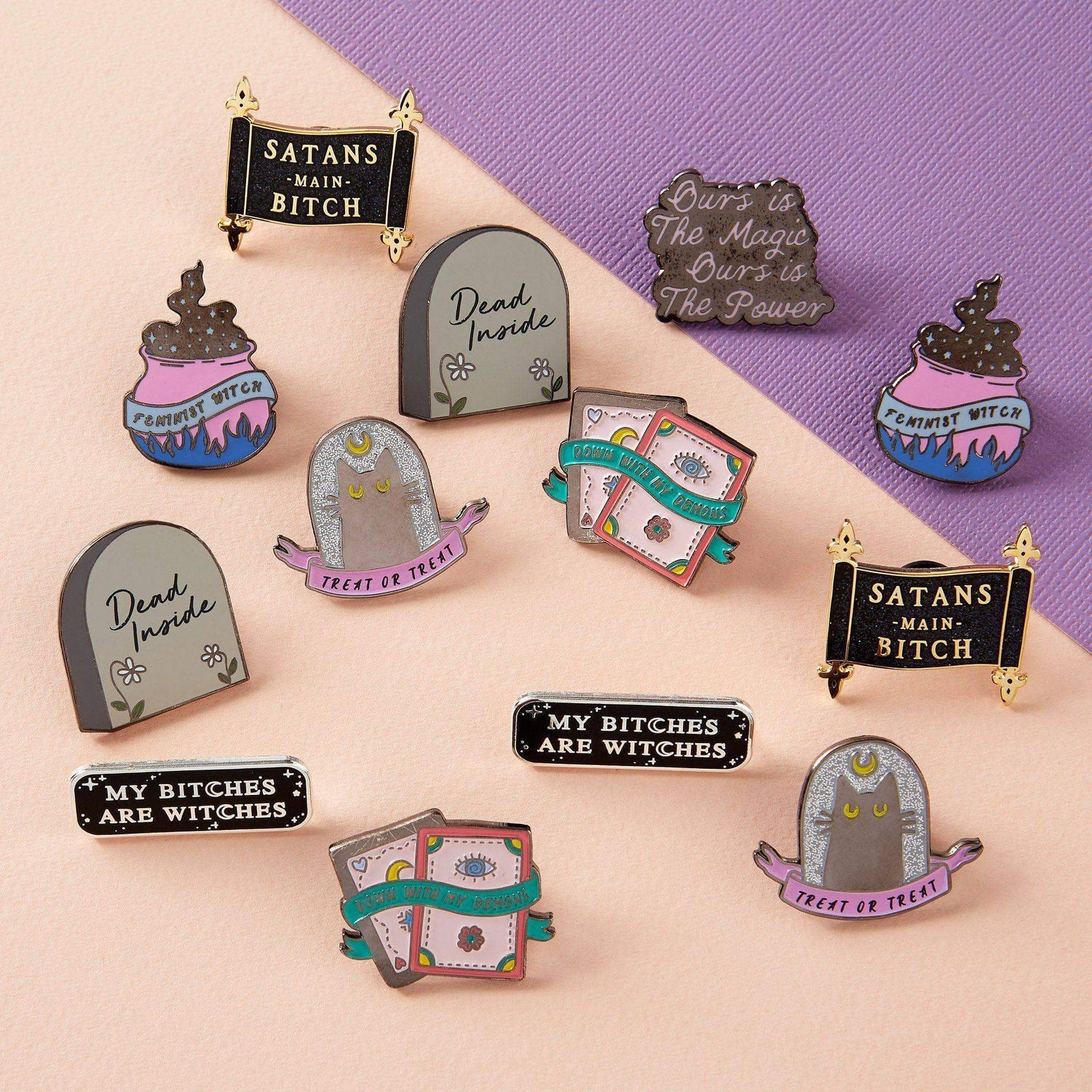 Punky Pins Feminist Witch Cauldron Enamel Pin