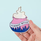 Punky Pins Feminist Witch Holographic Sticker