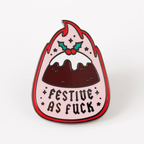 Punky Pins Festive As Fuck Pudding Enamel Pin