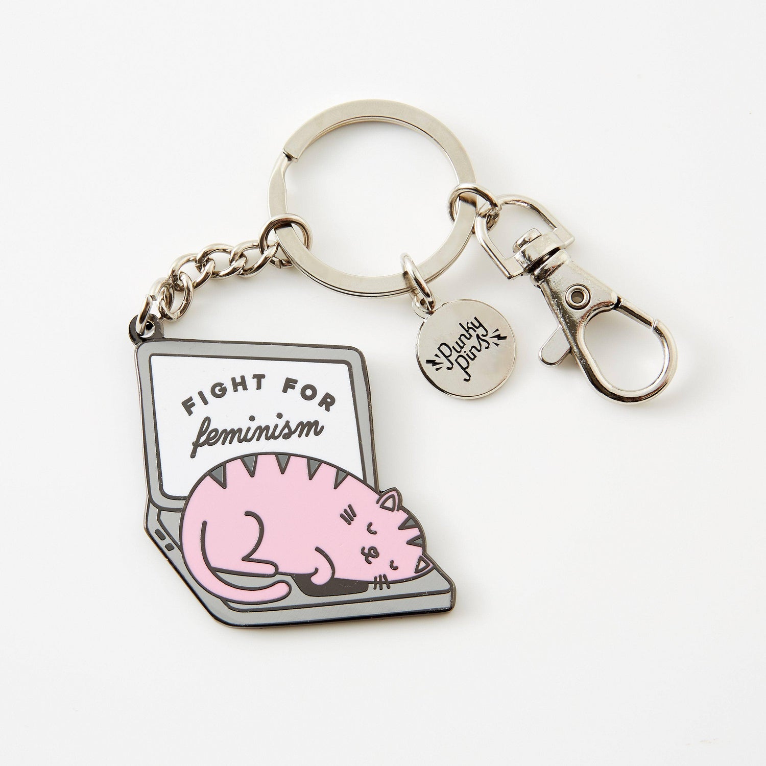 Punky Pins Fight For Feminism Hard Enamel Keyring