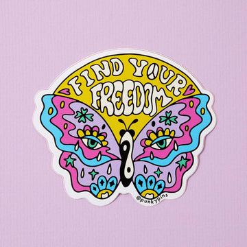 Punky Pins Find Your Freedom Butterfly Vinyl Sticker