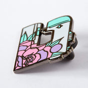 Punky Pins Floral Sewing Machine Enamel Pin