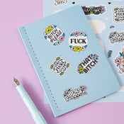 Punky Pins Floral Swears A5 Vinyl Sticker Sheet