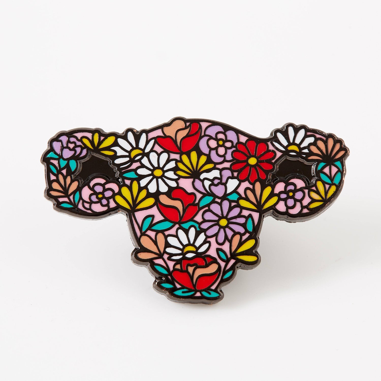 Punky Pins Floral Uterus Enamel Pin