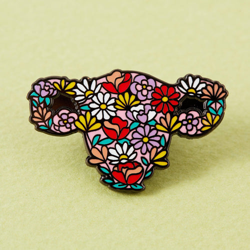 Floral Uterus Enamel Pin