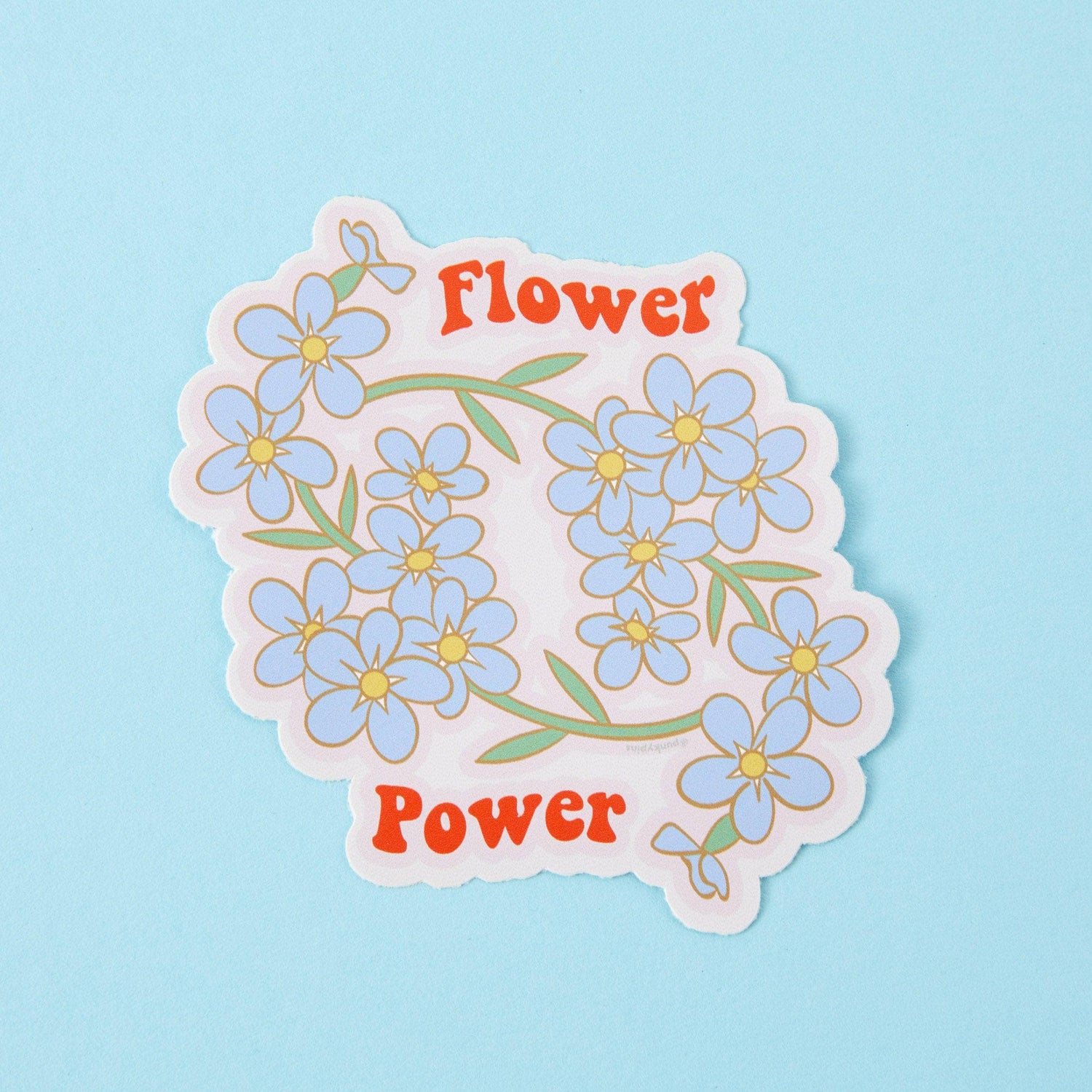 Punky Pins Flower Power Vinyl Sticker