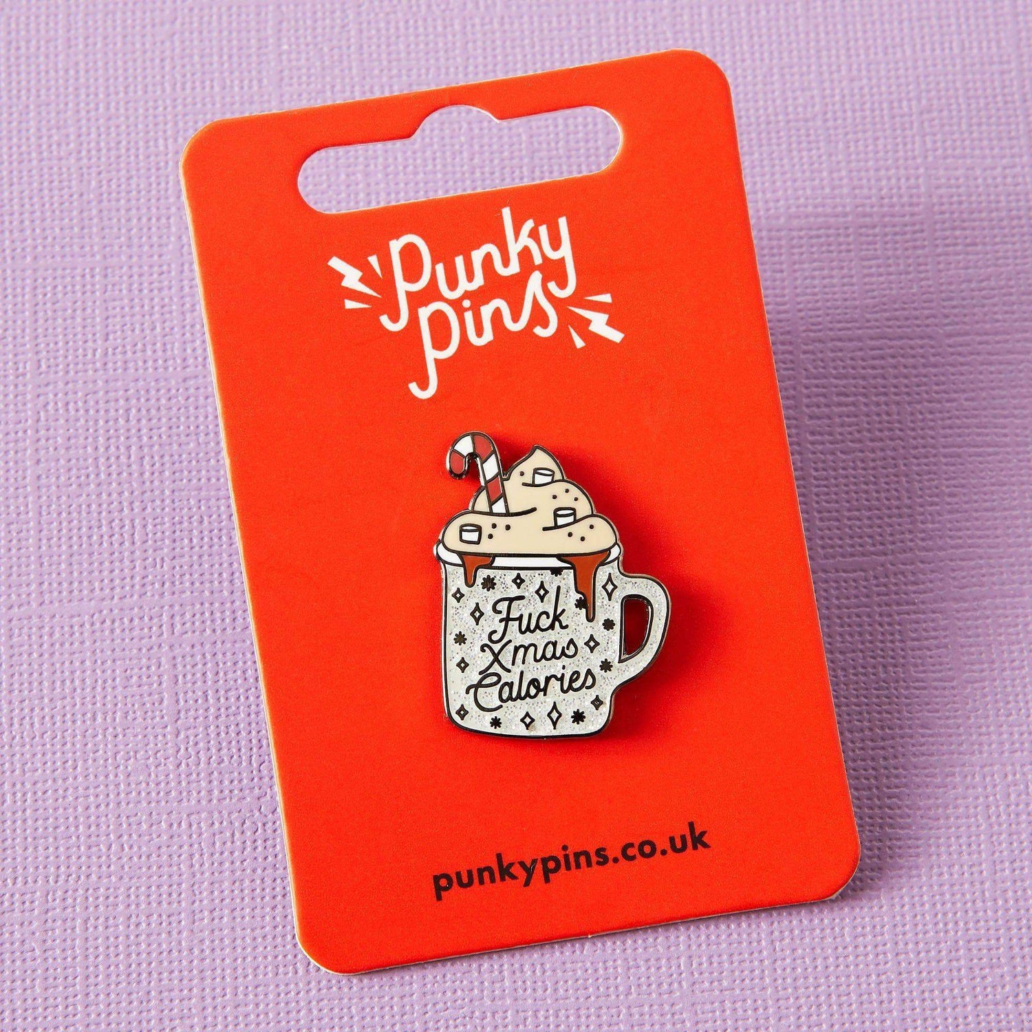 Punky Pins Fuck Christmas Calories Enamel Pin