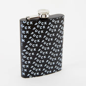 Punky Pins Fuck Hip Flask - Tall Black