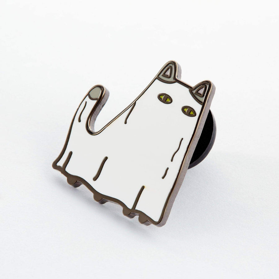 Punky Pins Ghost Cat Enamel Pin