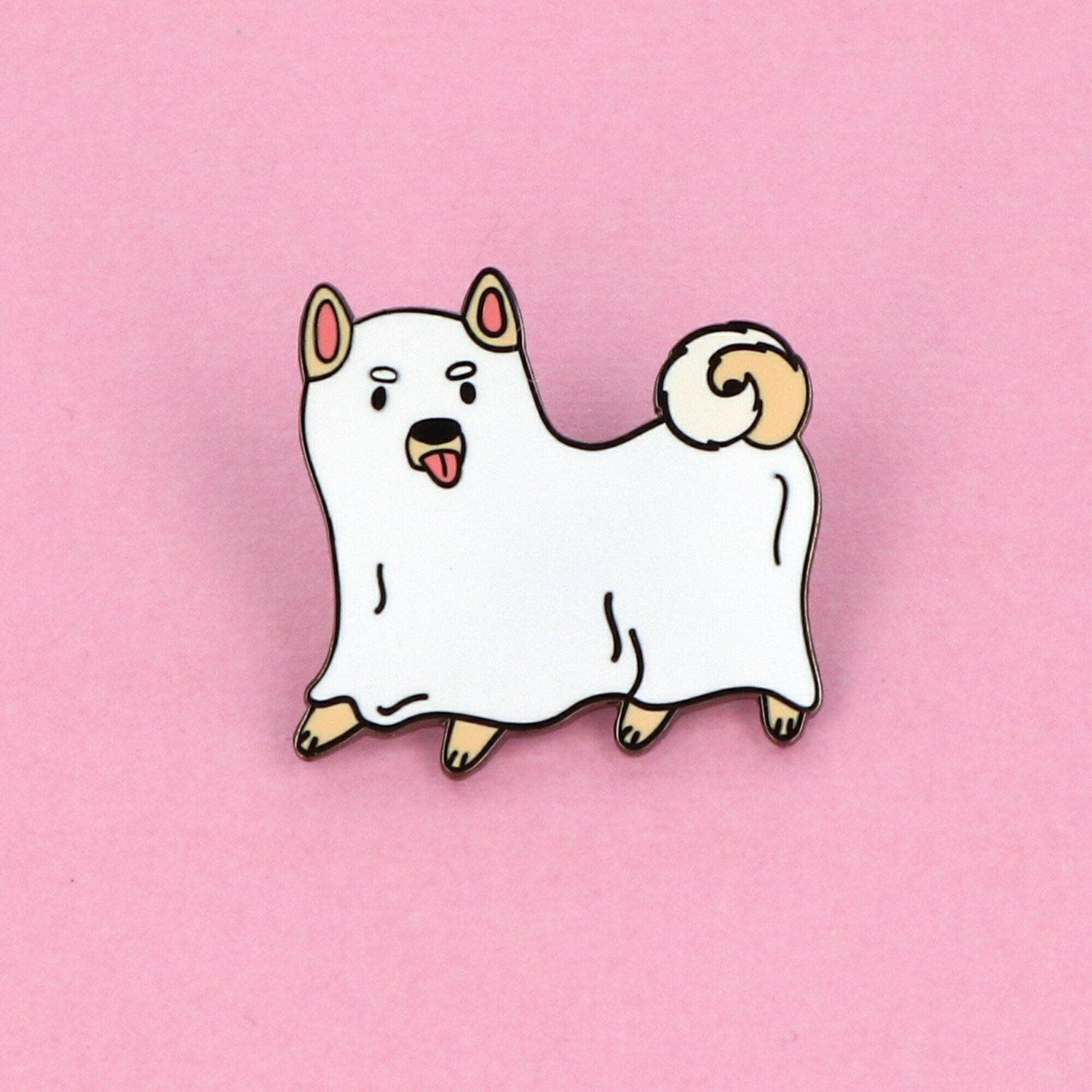 Punky Pins Ghost Dog Enamel Pin