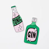 Punky Pins Gin & Tonic 2x Vinyl Sticker Pack