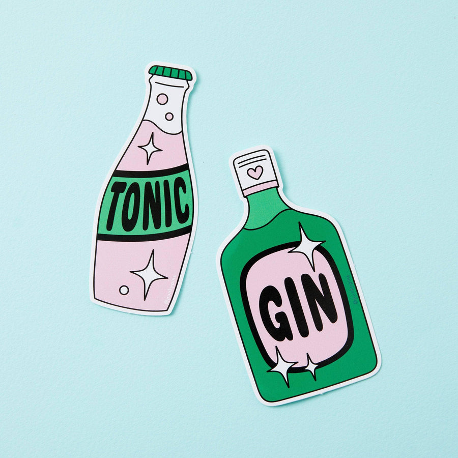 Punky Pins Gin & Tonic 2x Vinyl Sticker Pack
