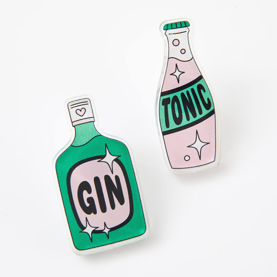 Punky Pins Gin & Tonic Acrylic Pin Pair