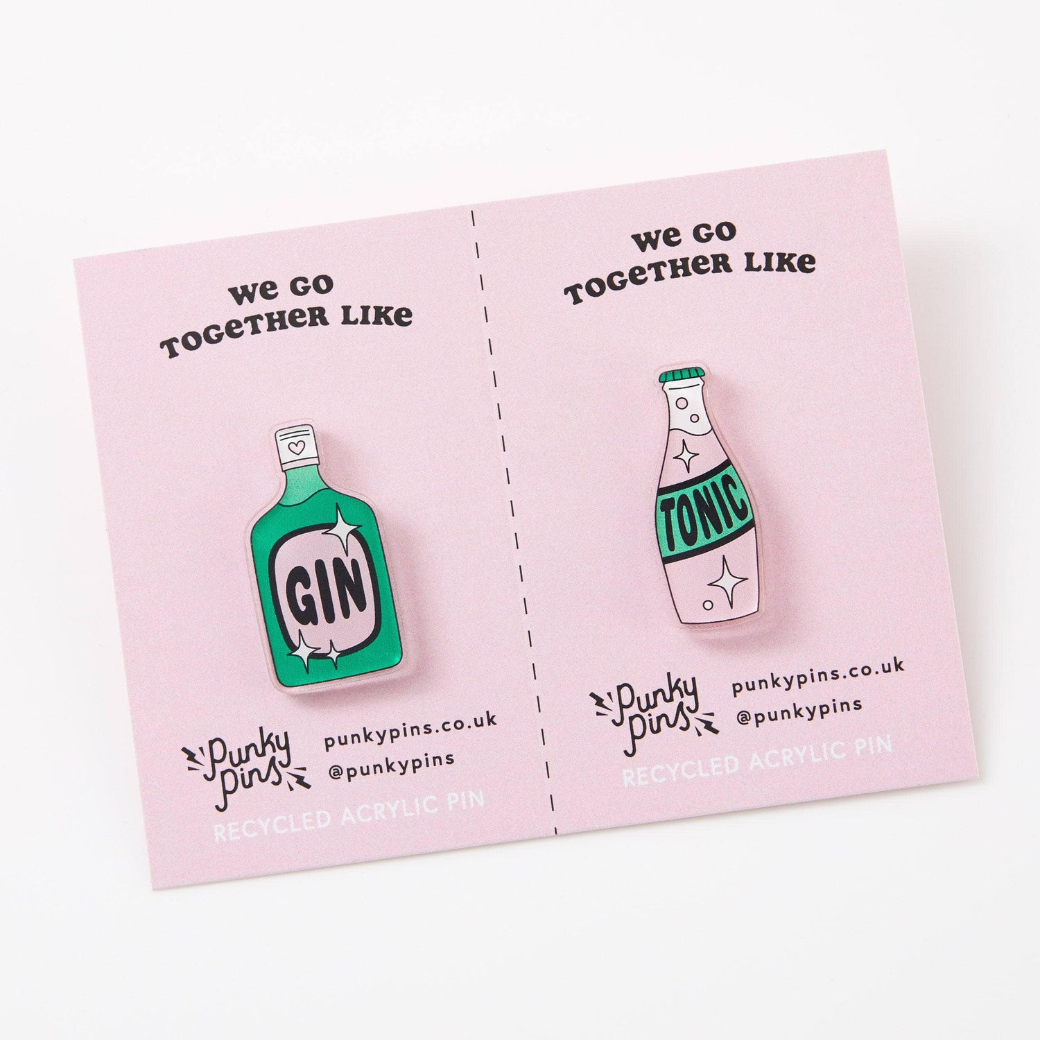 Punky Pins Gin & Tonic Acrylic Pin Pair