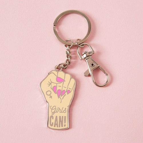 Girls Can Enamel Keyring