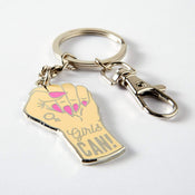 Punky Pins Girls Can Enamel Keyring