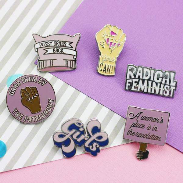 Punky Pins Girls Can Enamel Pin