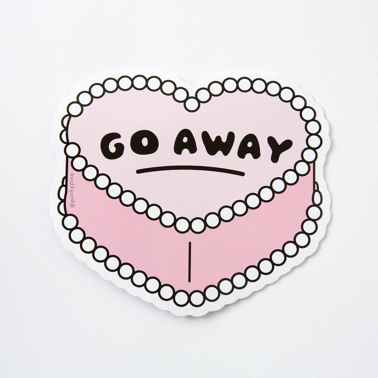 Go away  Large Vinyl Sticker