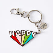 Happy Enamel Keyring