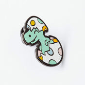 Punky Pins Happy Little Dinosaur in Egg Enamel Pin