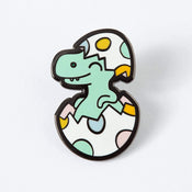 Punky Pins Happy Little Dinosaur in Egg Enamel Pin