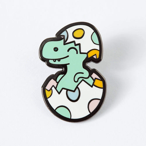 Punky Pins Happy Little Dinosaur in Egg Enamel Pin