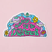 Punky Pins Happy To Be Different Vinyl Sticker