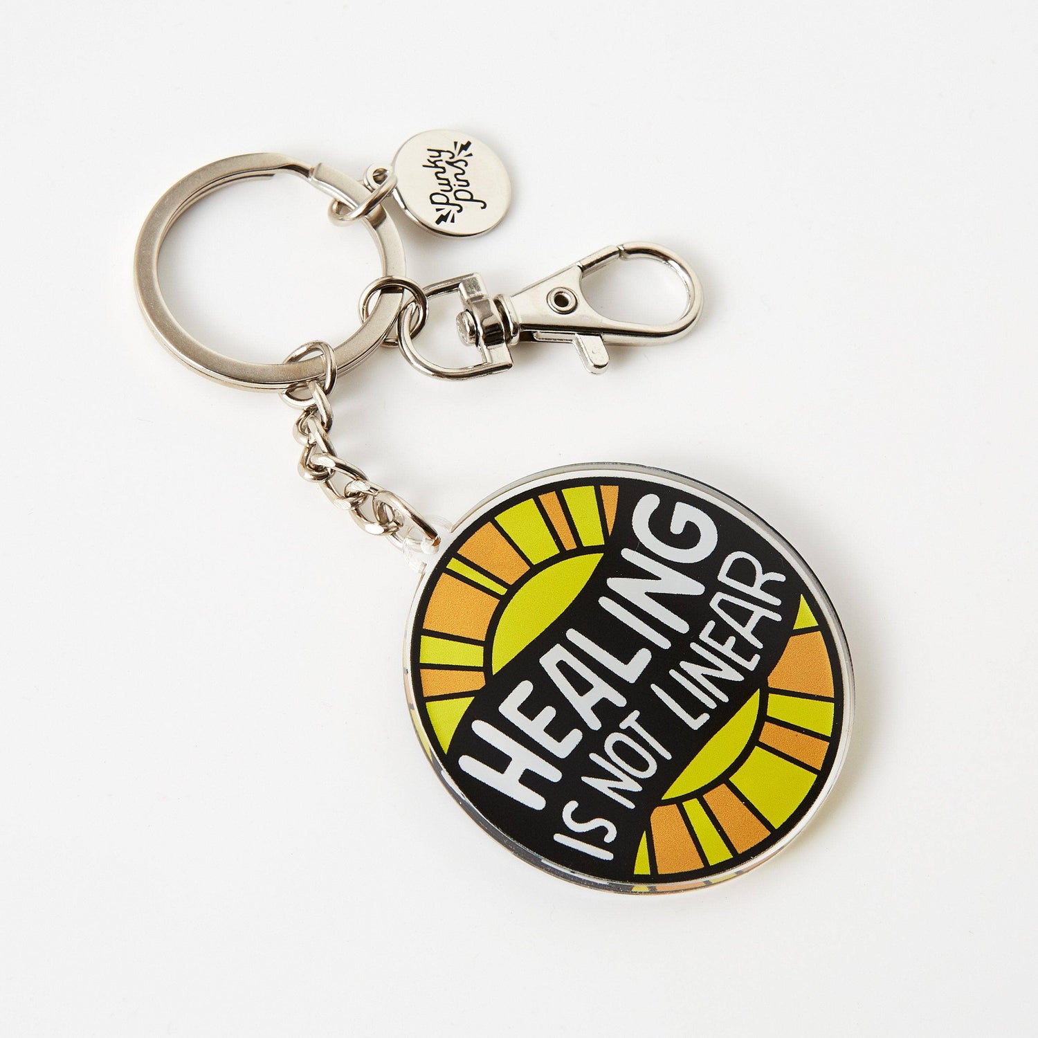 Punky Pins Healing Is Not Linear Acrylic Keyring