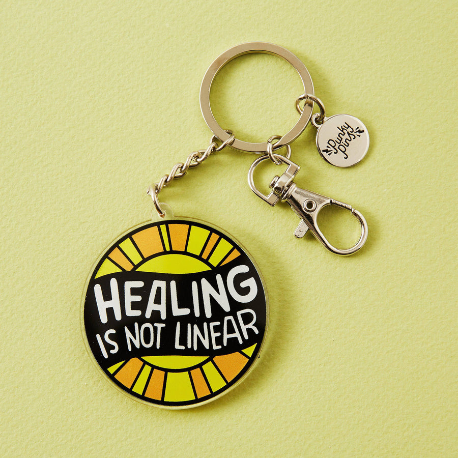 Punky Pins Healing Is Not Linear Acrylic Keyring