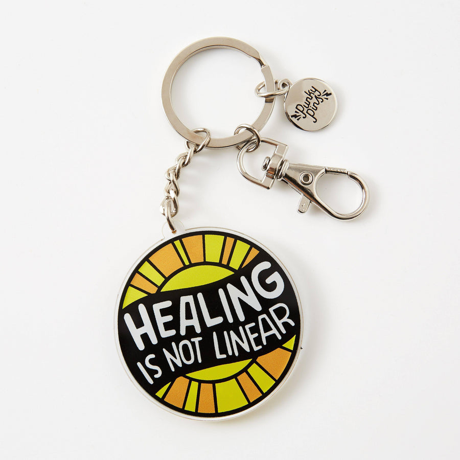 Punky Pins Healing Is Not Linear Acrylic Keyring