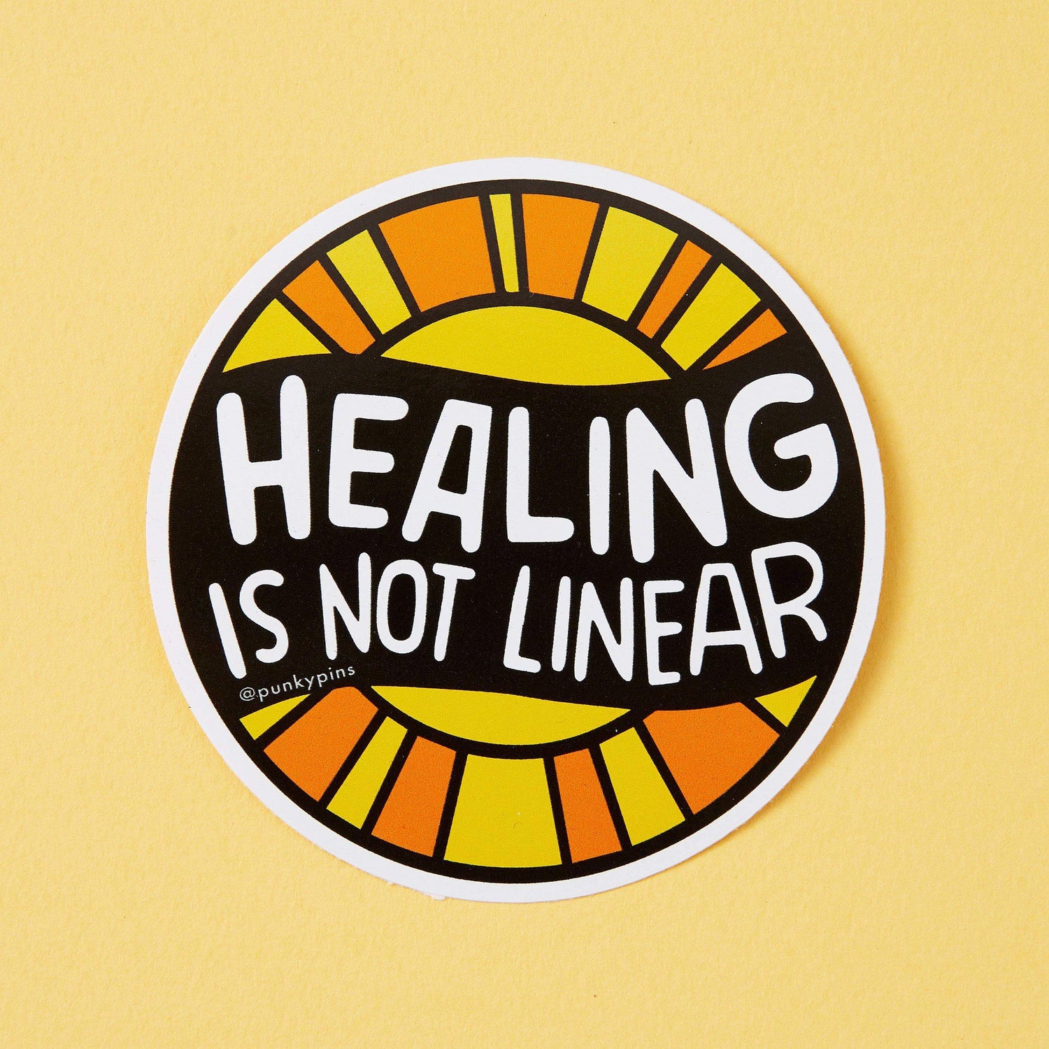 Punky Pins Healing Is Not Linear Vinyl Sticker