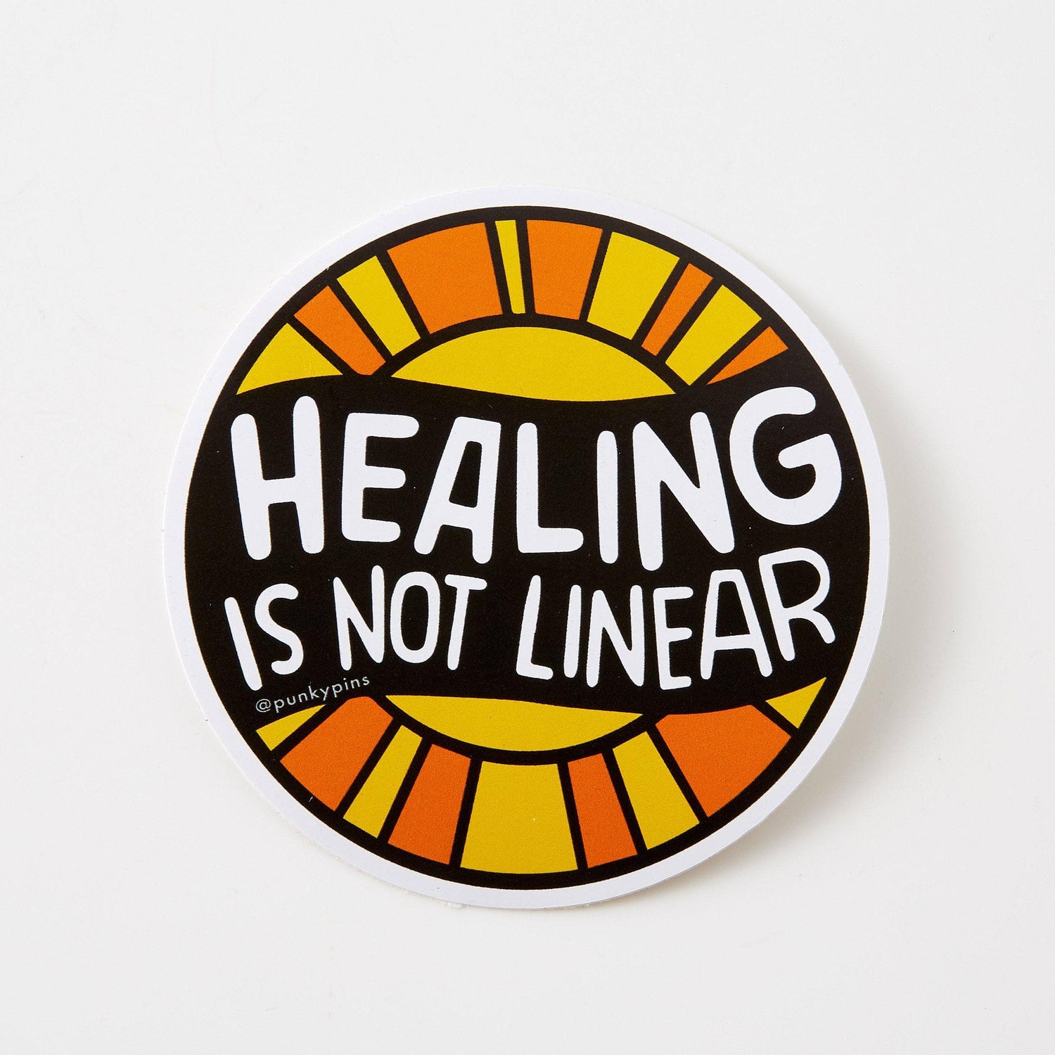 Punky Pins Healing Is Not Linear Vinyl Sticker