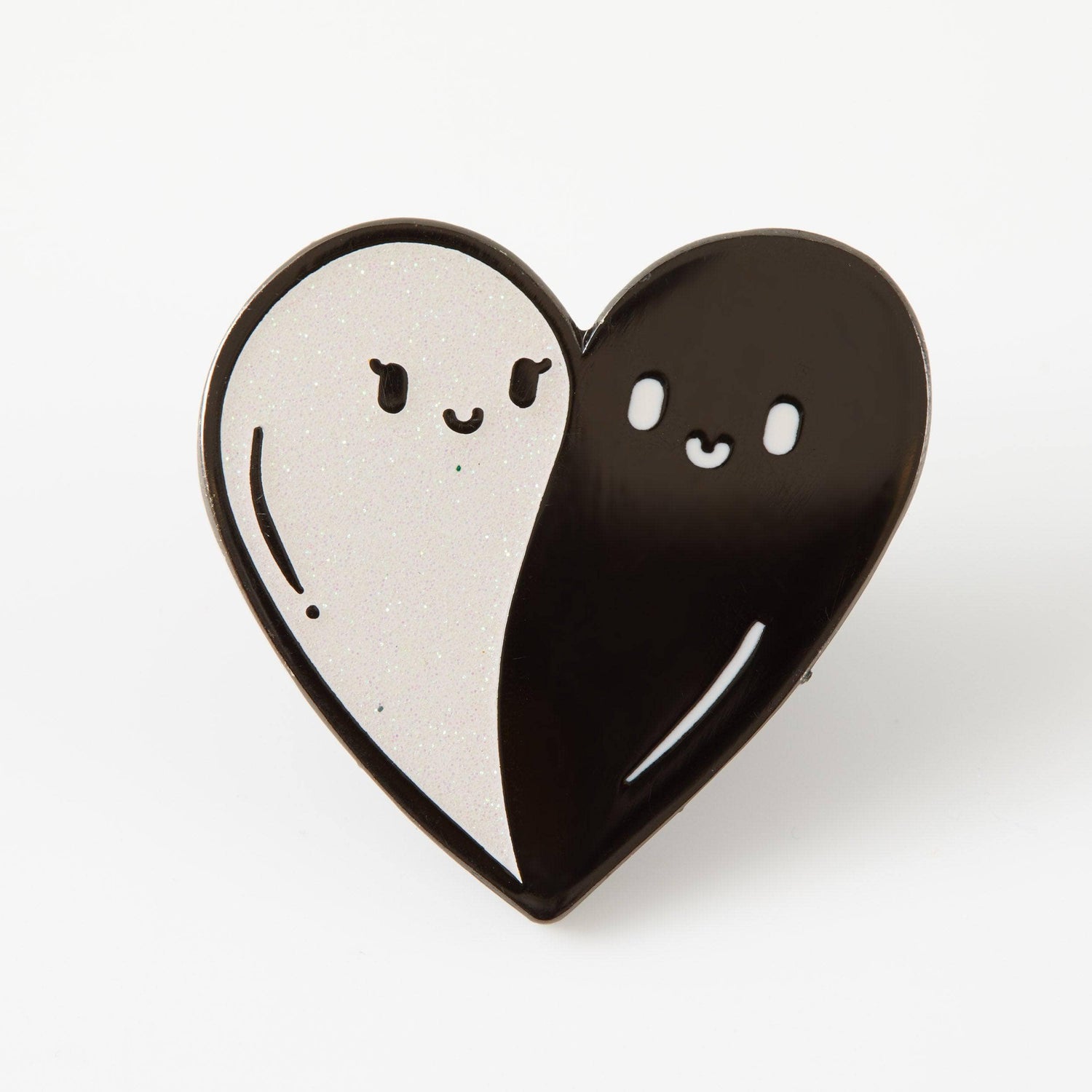 Punky Pins Heart Ghosts Grey Enamel Pin - Limited Edition