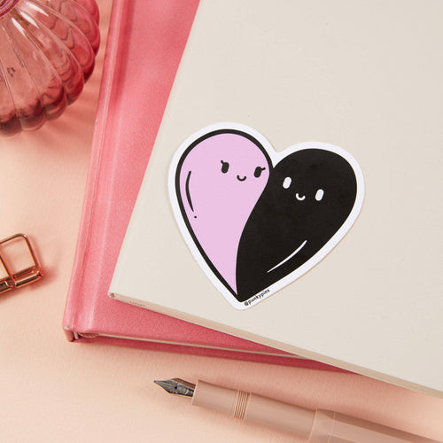 Heart Ghosts Vinyl Sticker