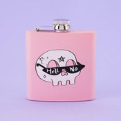 Punky Pins Hell No Hip Flask - Light Pink