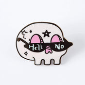 Hell No Skull Enamel Pin