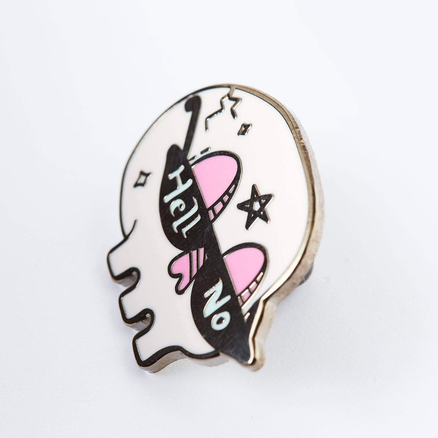 Hell No Skull Enamel Pin