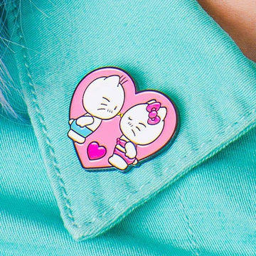 Hello Kitty Kissing Dear Daniel Enamel Pin