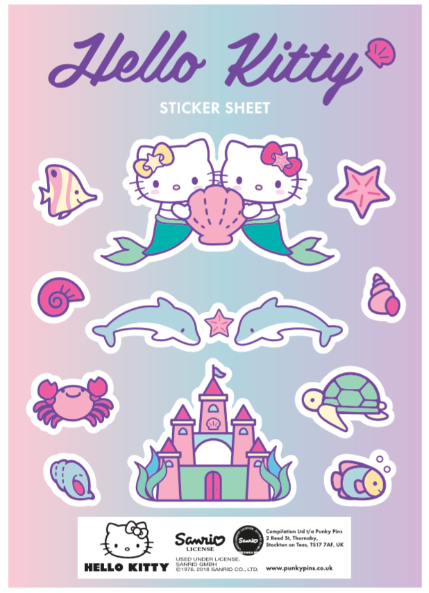 Hello Kitty Mermaid Sisters Sticker Sheet