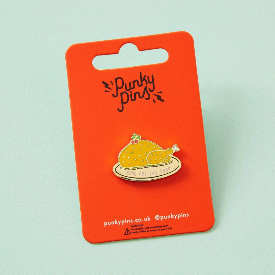 Punky Pins Here For The Food Enamel Pin