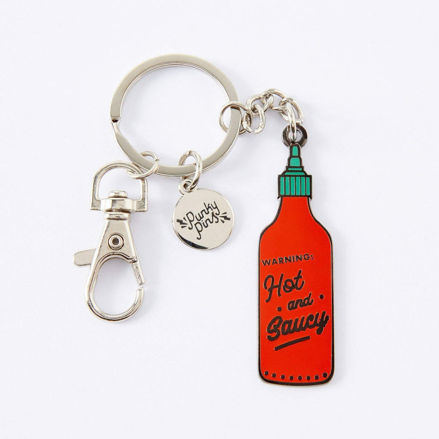 Punky Pins Hot and Saucy Enamel Keyring