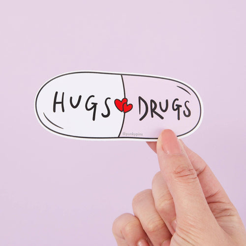 Hugs Drugs Vinyl Sticker