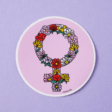 Punky Pins I Am Female Vinyl Sticker