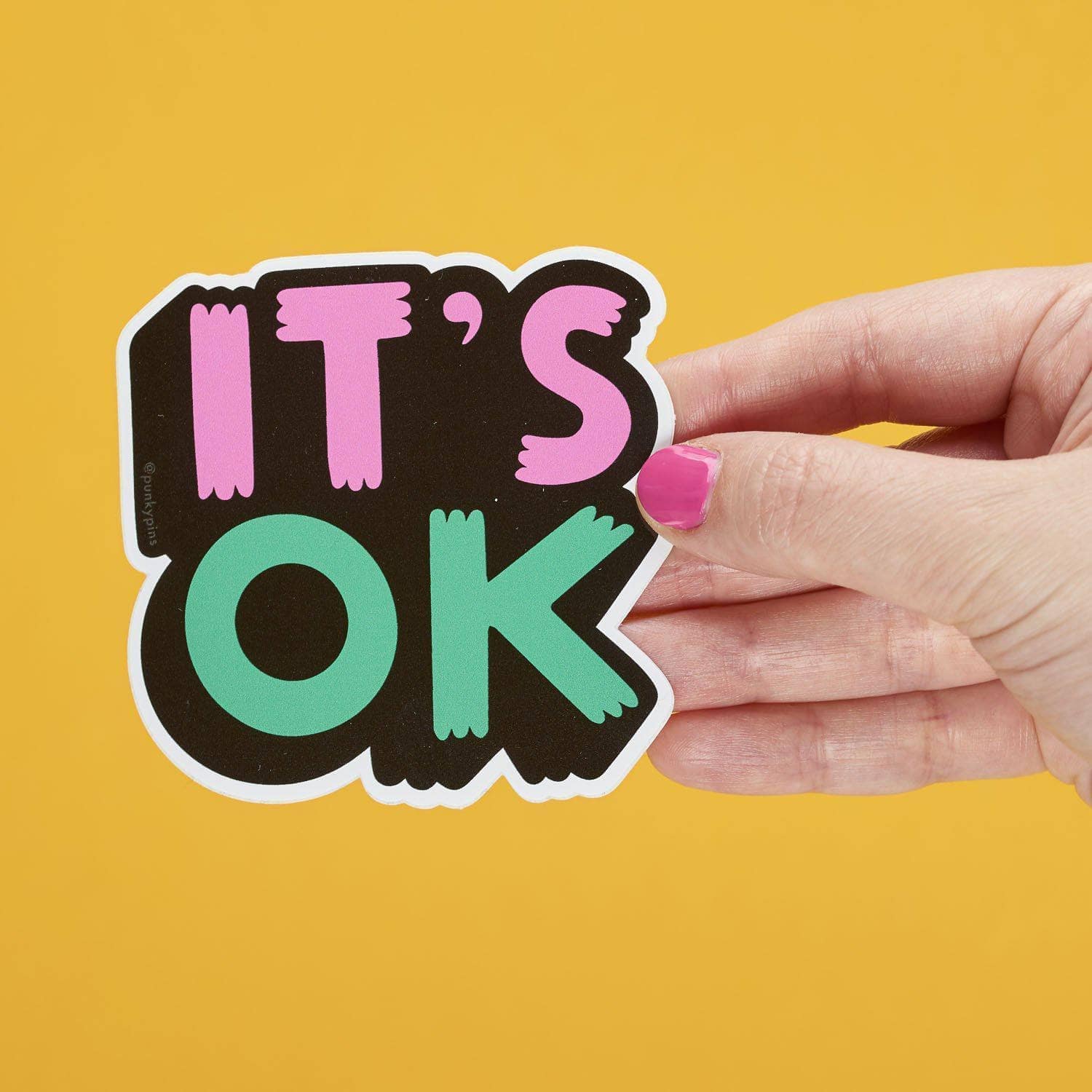 Punky Pins It's OK Die Cut Vinyl sticker