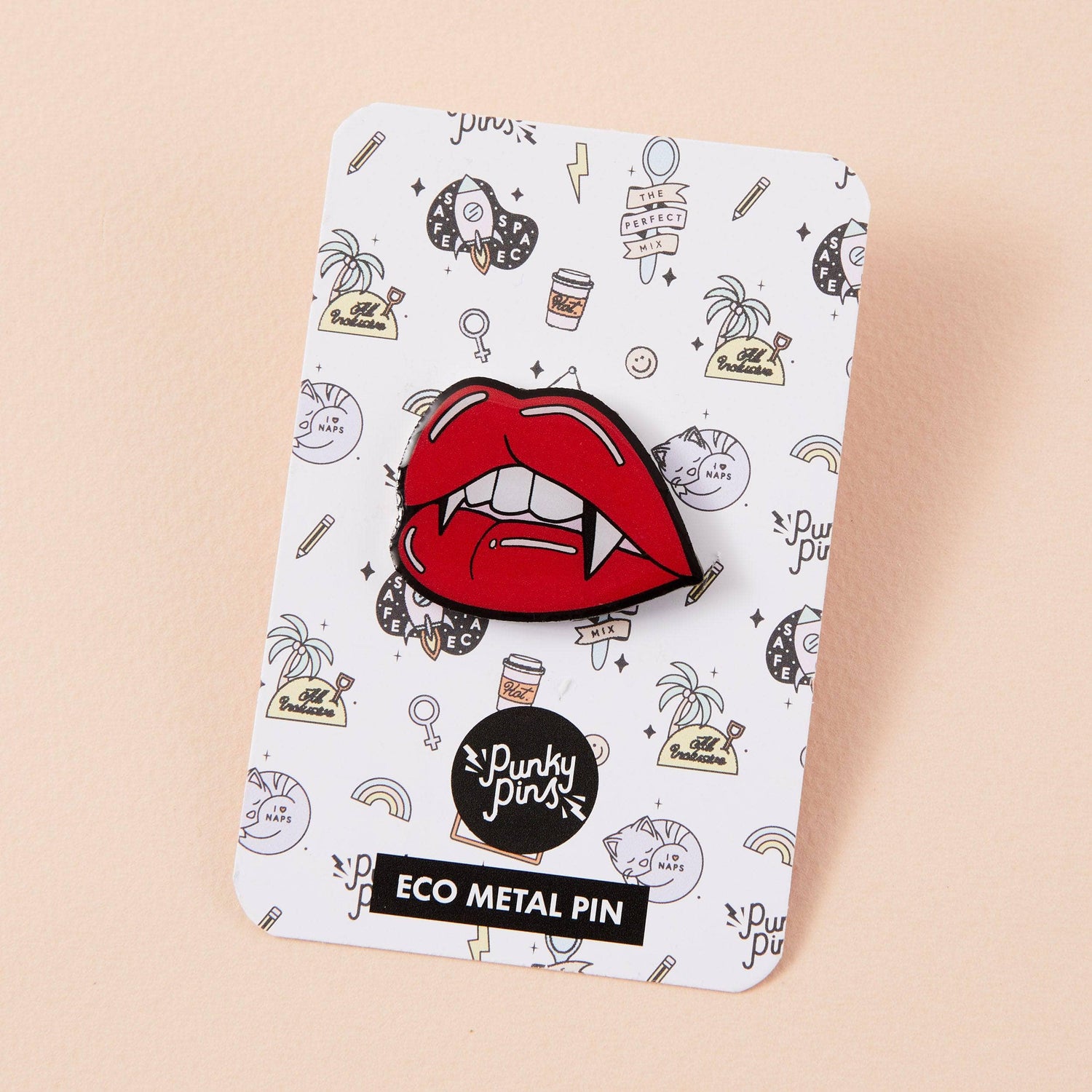 Punky Pins Juicy Fangs Eco Metal Pin