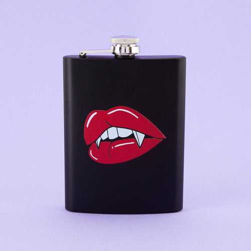 Juicy Fangs Hip Flask - Tall Black