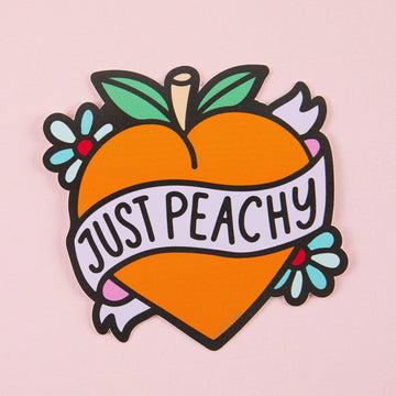 Punky Pins Just Peachy Vinyl Sticker