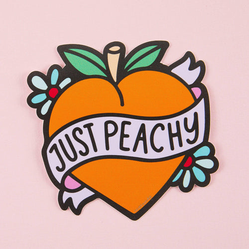 Just Peachy Vinyl Sticker